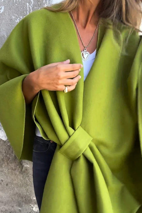 2024 Women's V-neck Cape Coat