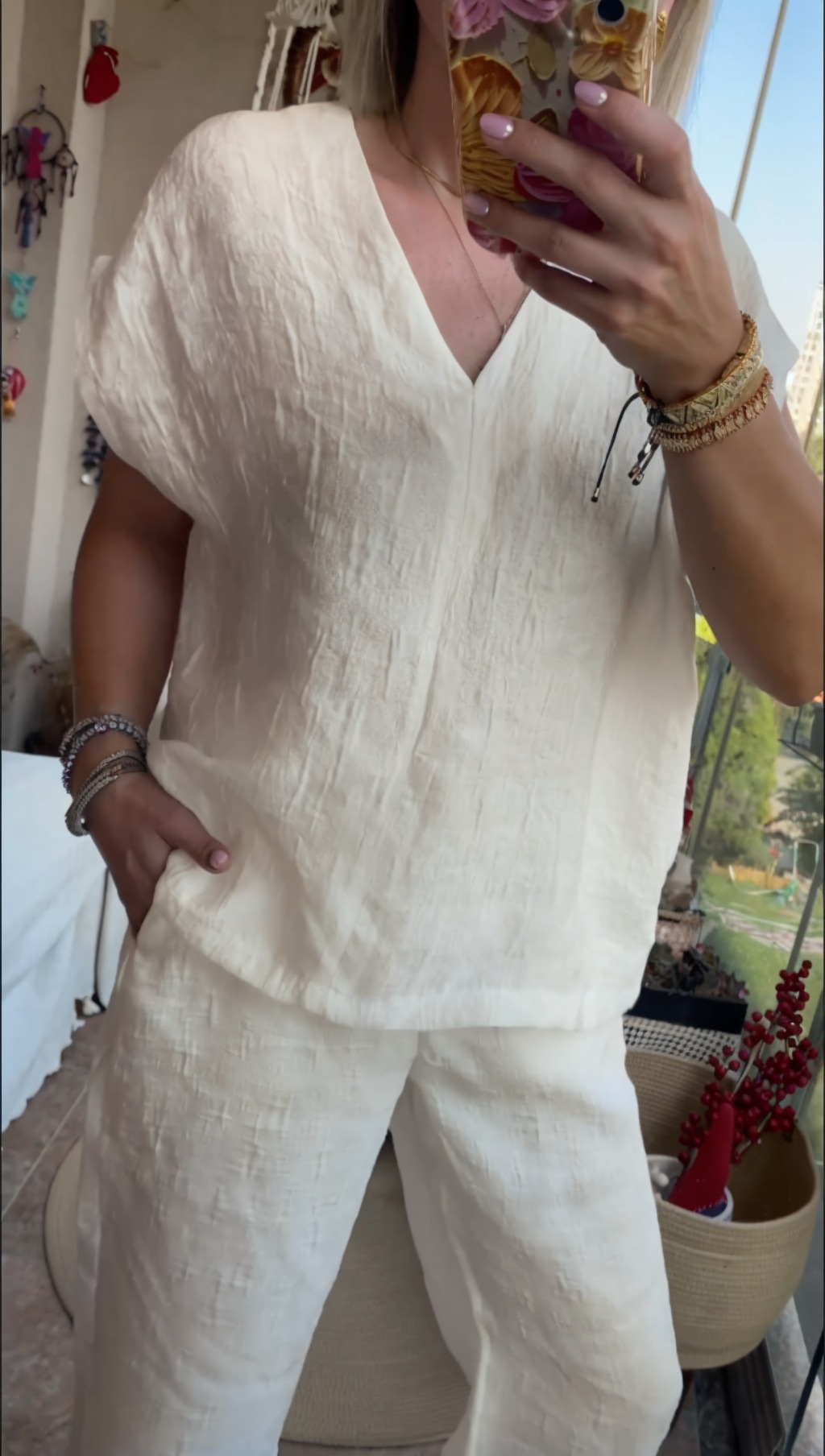 Woman's Casual Cotton linen Suit