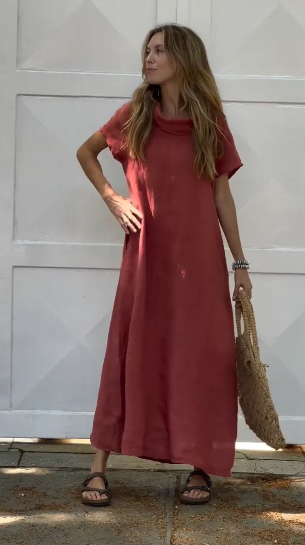 Women's Cotton linen casual dress