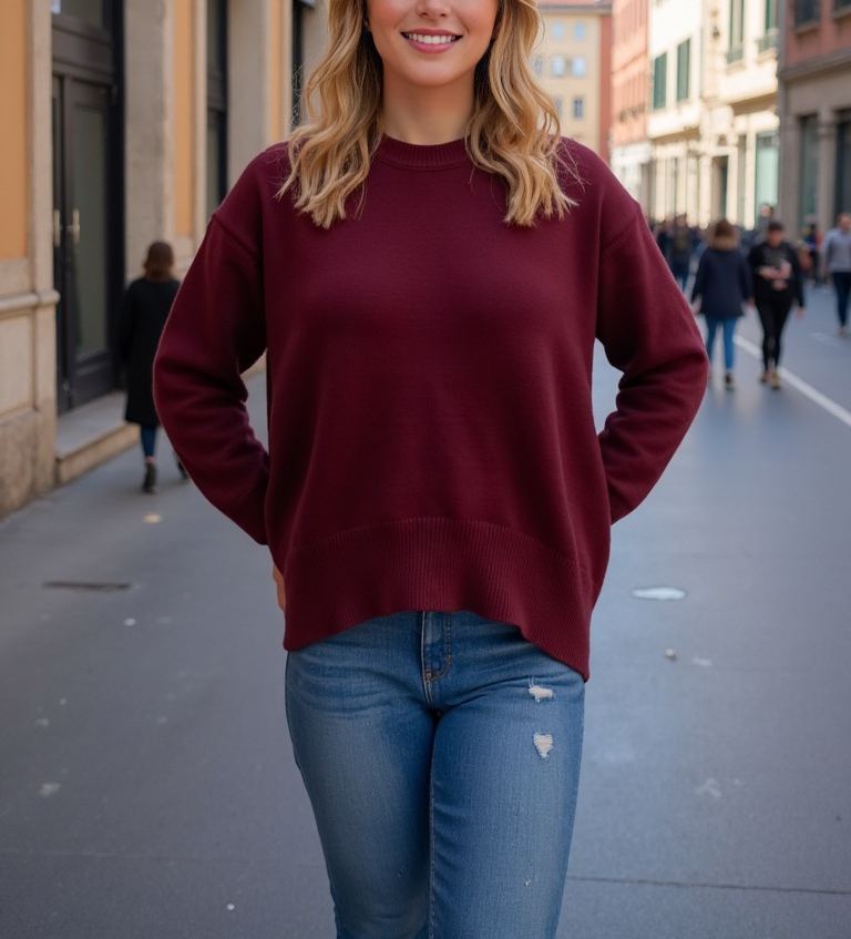 2025 new🔥 autumn and winter loose crew neck sweater