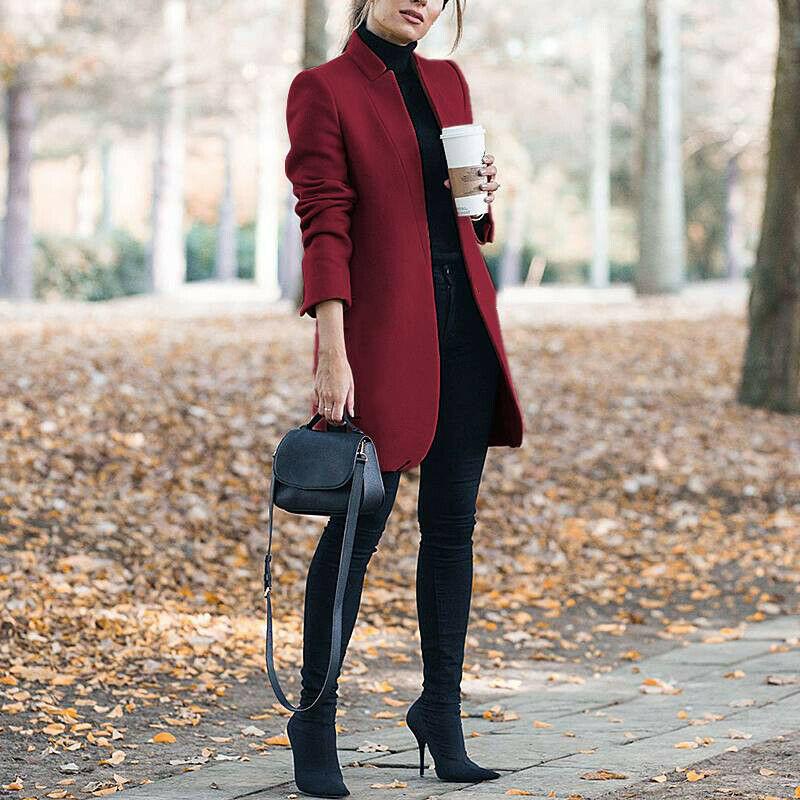 🔥Limited Time Offer 49% OFF🔥Solid color stand collar wool coat