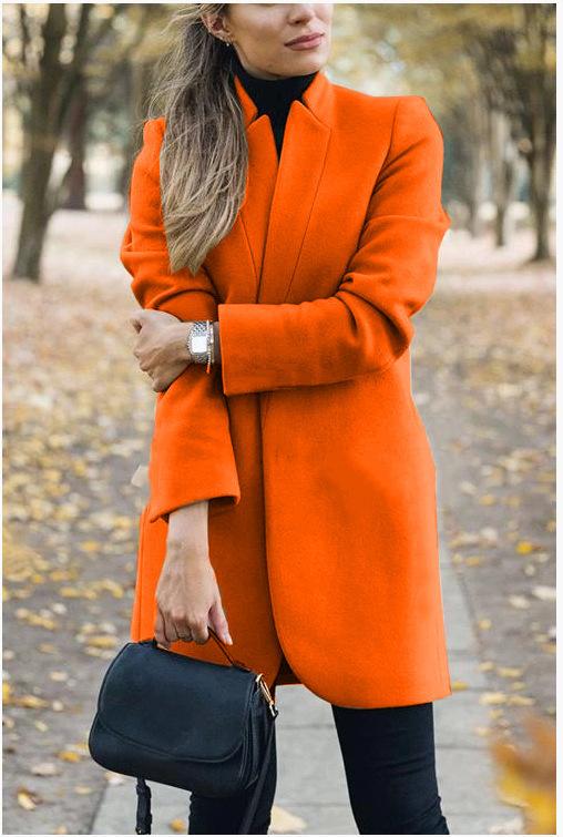 🔥Limited Time Offer 49% OFF🔥Solid color stand collar wool coat