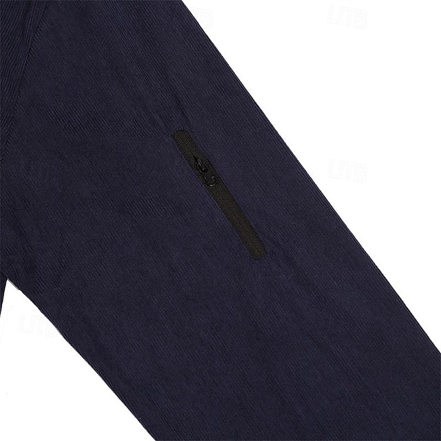 Men's Casual Standing Collar Pullover Sweatshirt Zip Polo Shirt