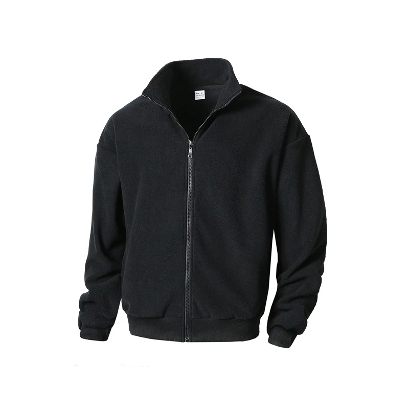Men's fleece stand-up collar sweatjacket