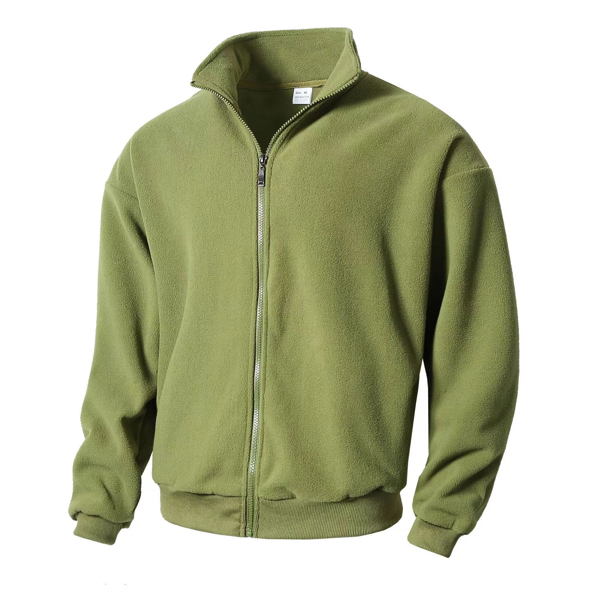 Men's fleece stand-up collar sweatjacket