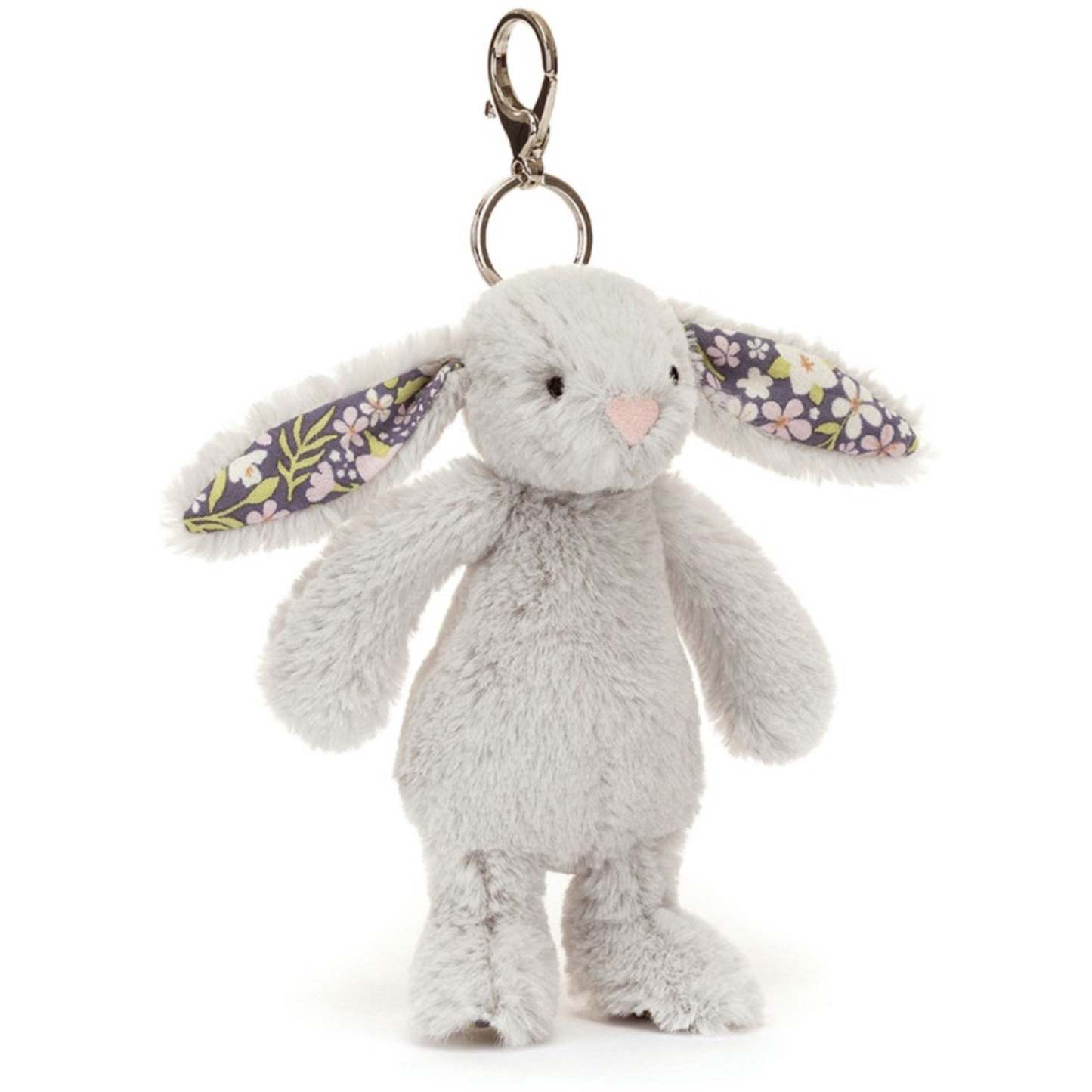 Jellycat Bashful Rabbit, Bobbie Jasmine Bag Charm