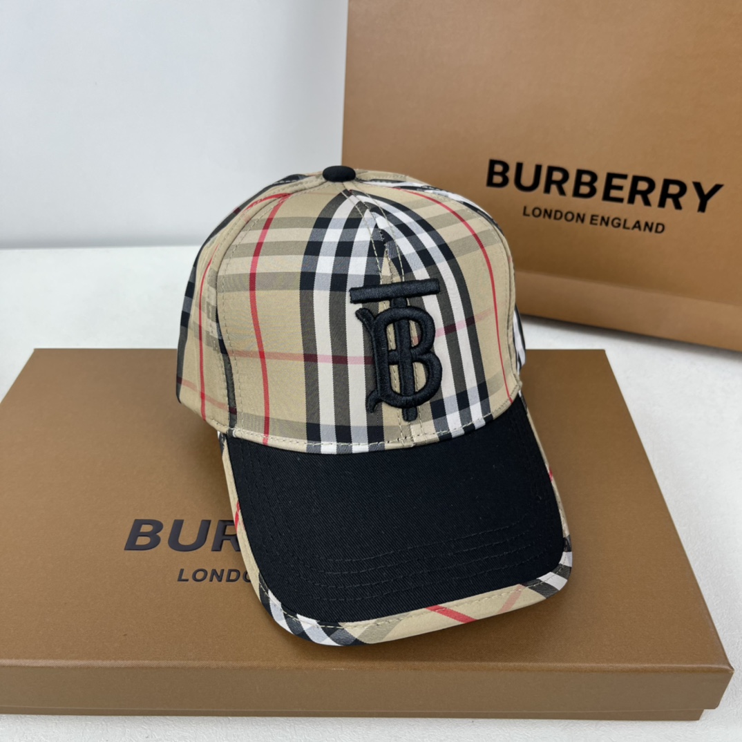 Logo Plaid Baseball Cap
