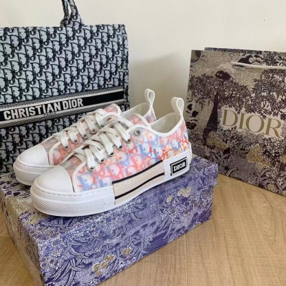 [Copy]B23 Low-Top Sneaker Red Blue Oblique Canvas