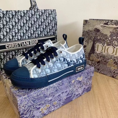 B23 Low-Top Sneaker Blue Oblique Canvas