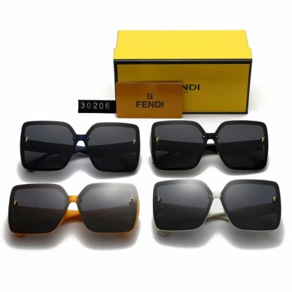 4-color fashion double F letter LOGO polarized sunglasses