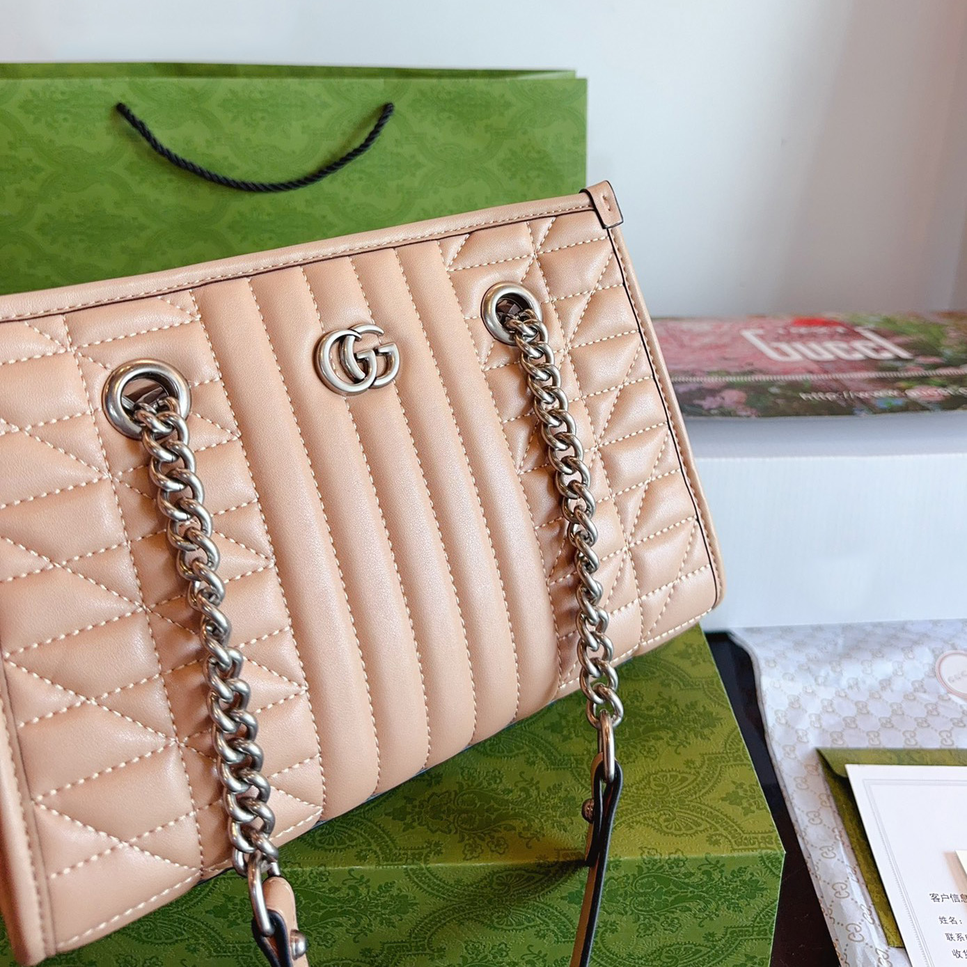 Matelasse GG Marmont Tote Bag