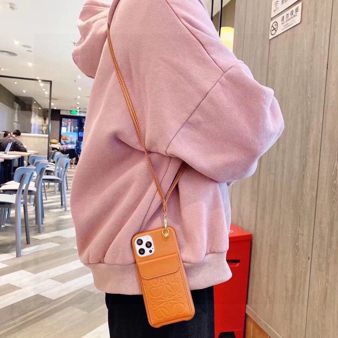 Card Holder Phone Case Card Insert with Crossbody Lanyard