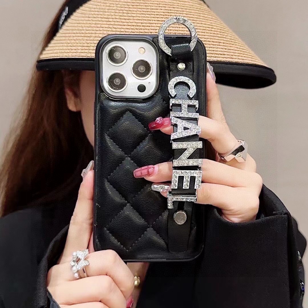 Diamond Letter Wristband Phone Case