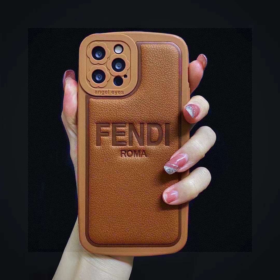 Embossed leather full cover mobile phone case