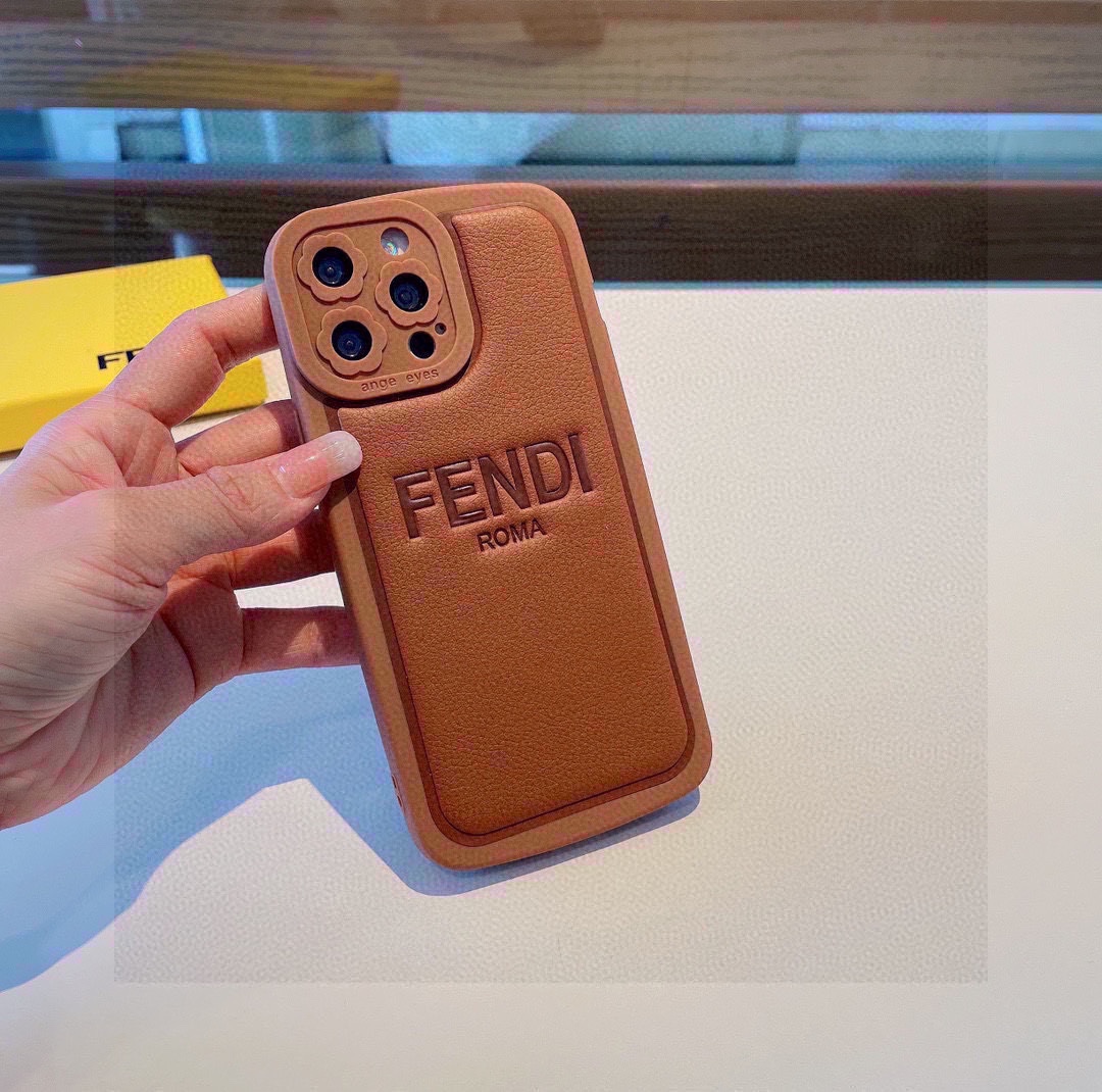 Embossed leather full cover mobile phone case