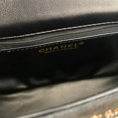 PARIS-SHANGHAI STUDDED CC FLAP BAG