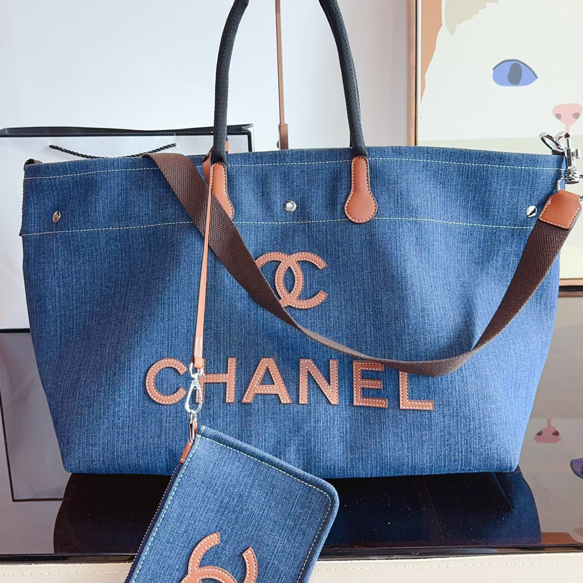 Large Deauville Shopping Tote Bag