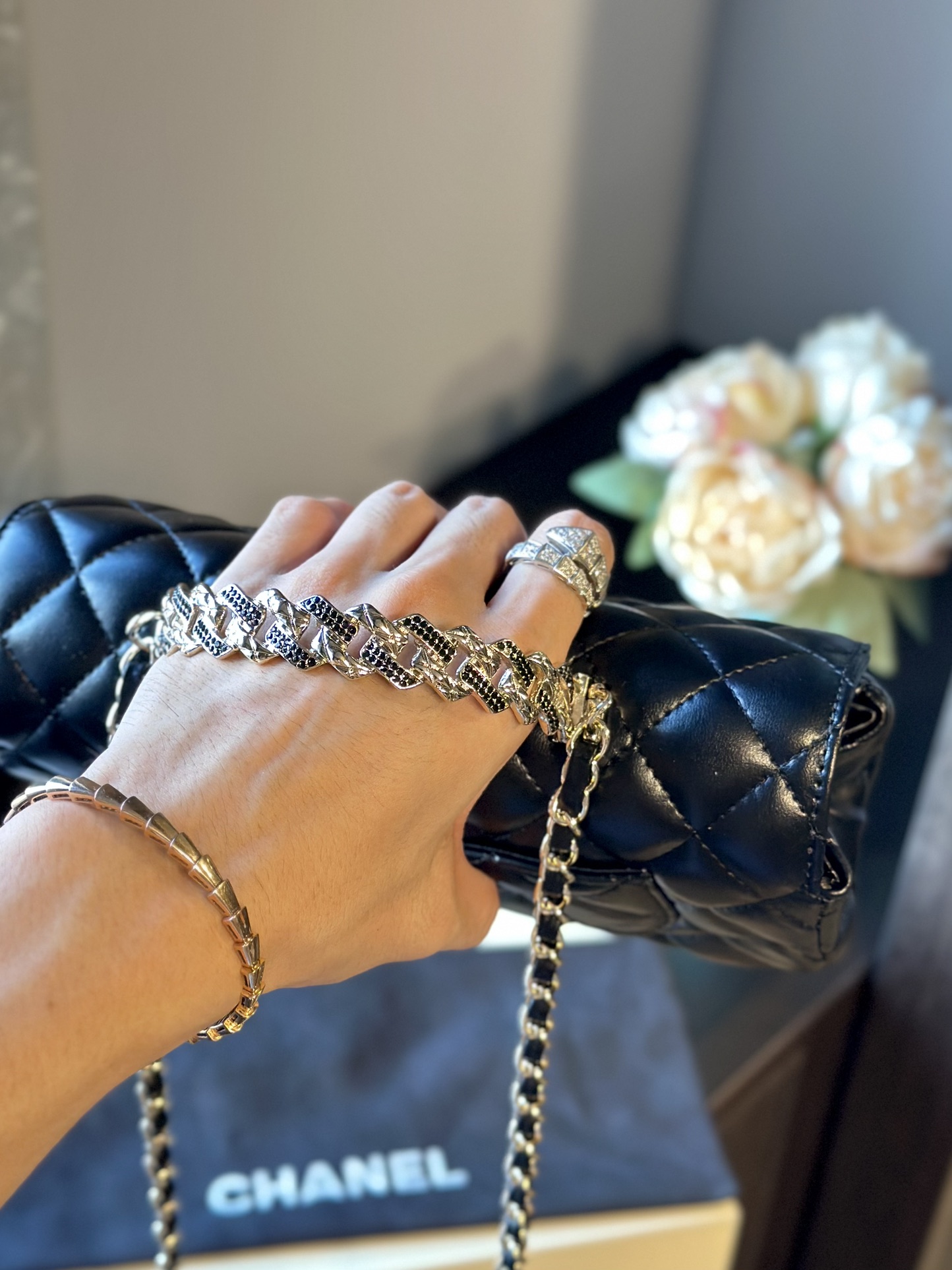Lambskin Quilted Mini Rectangular Flap Bag