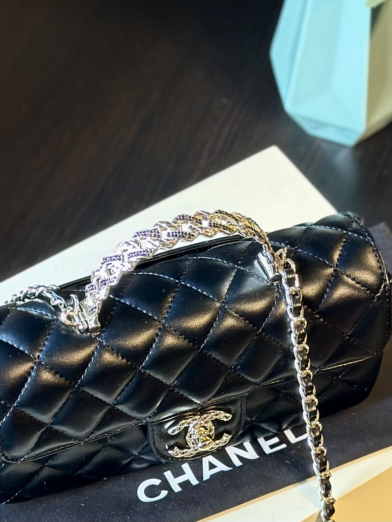 Lambskin Quilted Mini Rectangular Flap Bag