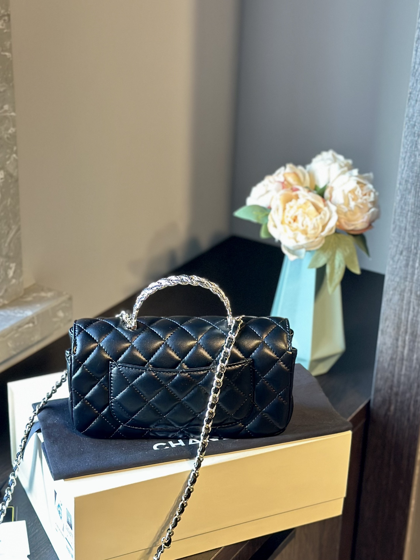 Lambskin Quilted Mini Rectangular Flap Bag