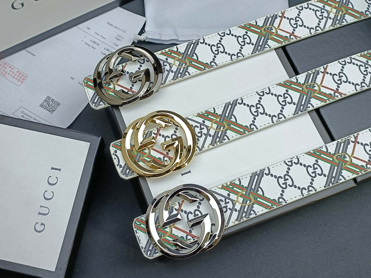 3 Colors luxury striped calico belt