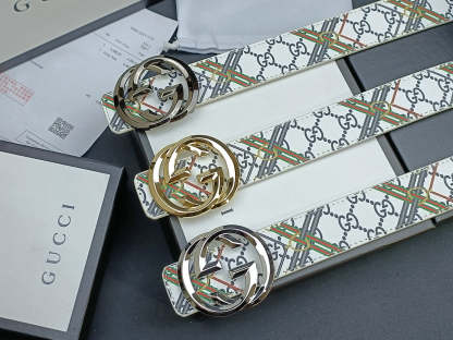 3 Colors luxury striped calico belt