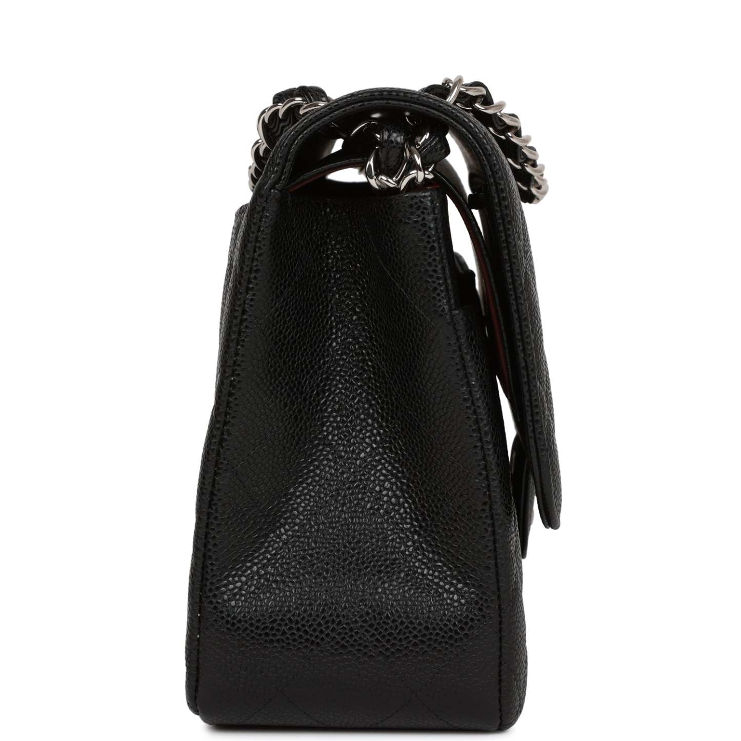 Jumbo Classic Double Flap Bag Black Caviar Silver Hardware