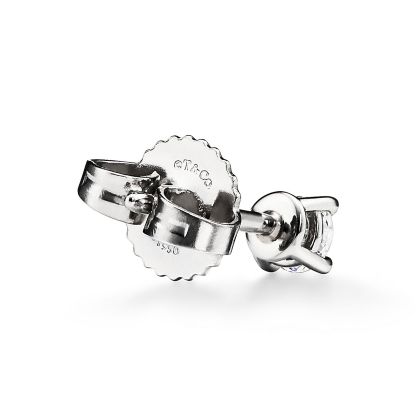 Solitaire Diamond Stud Earrings in Platinum