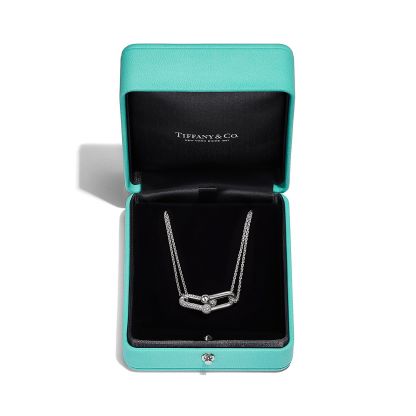 HardWear Link Pendant in White Gold with Pave Diamonds