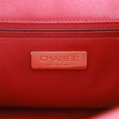 Medium 19 Flap Bag Red Calfskin Mixed Hardware