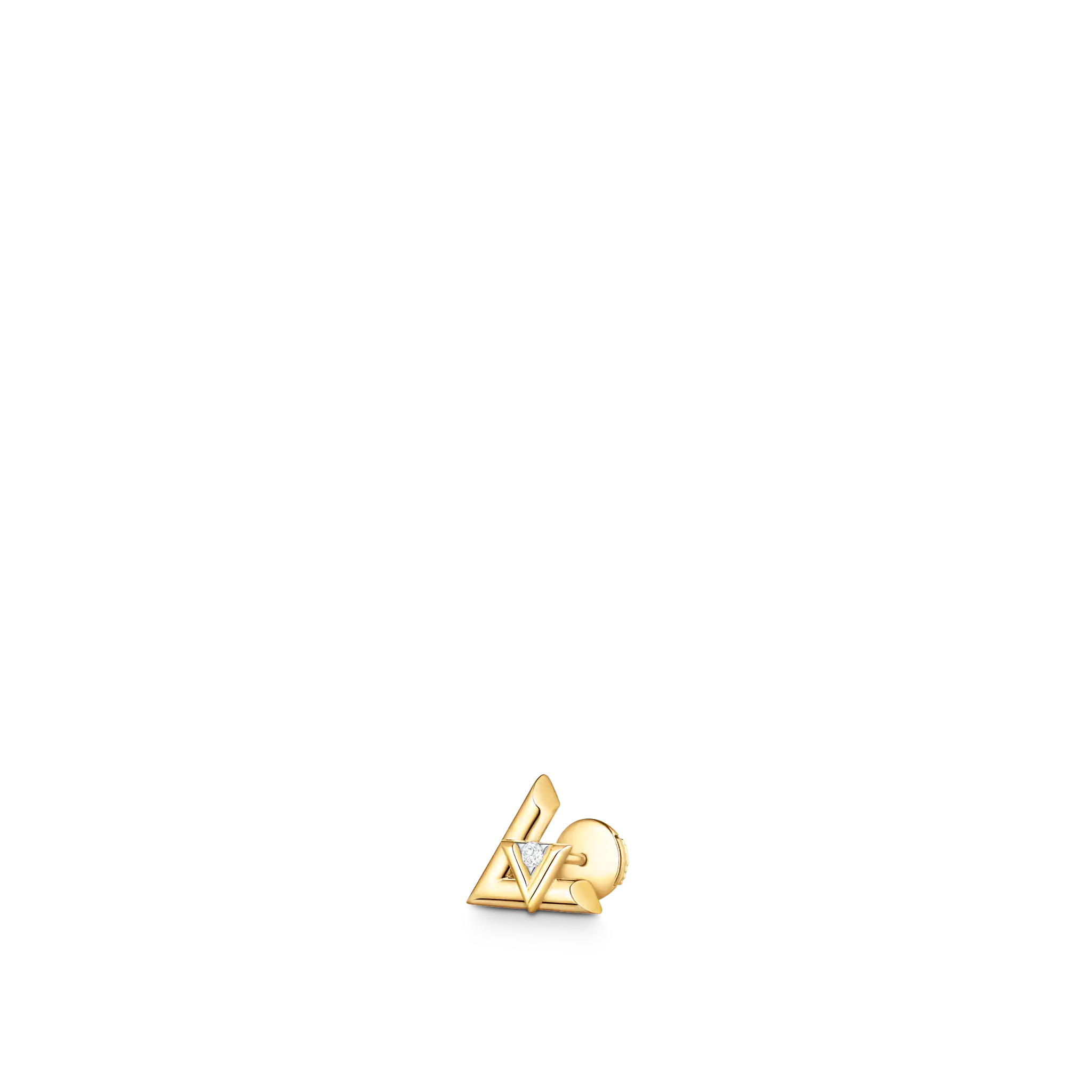 Volt One Stud, Yellow Gold And Diamond - Per Unit