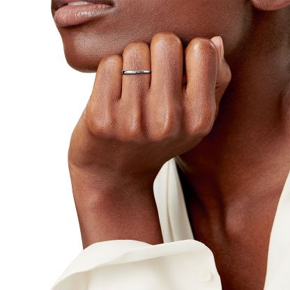 Lock Ring in White Gold
