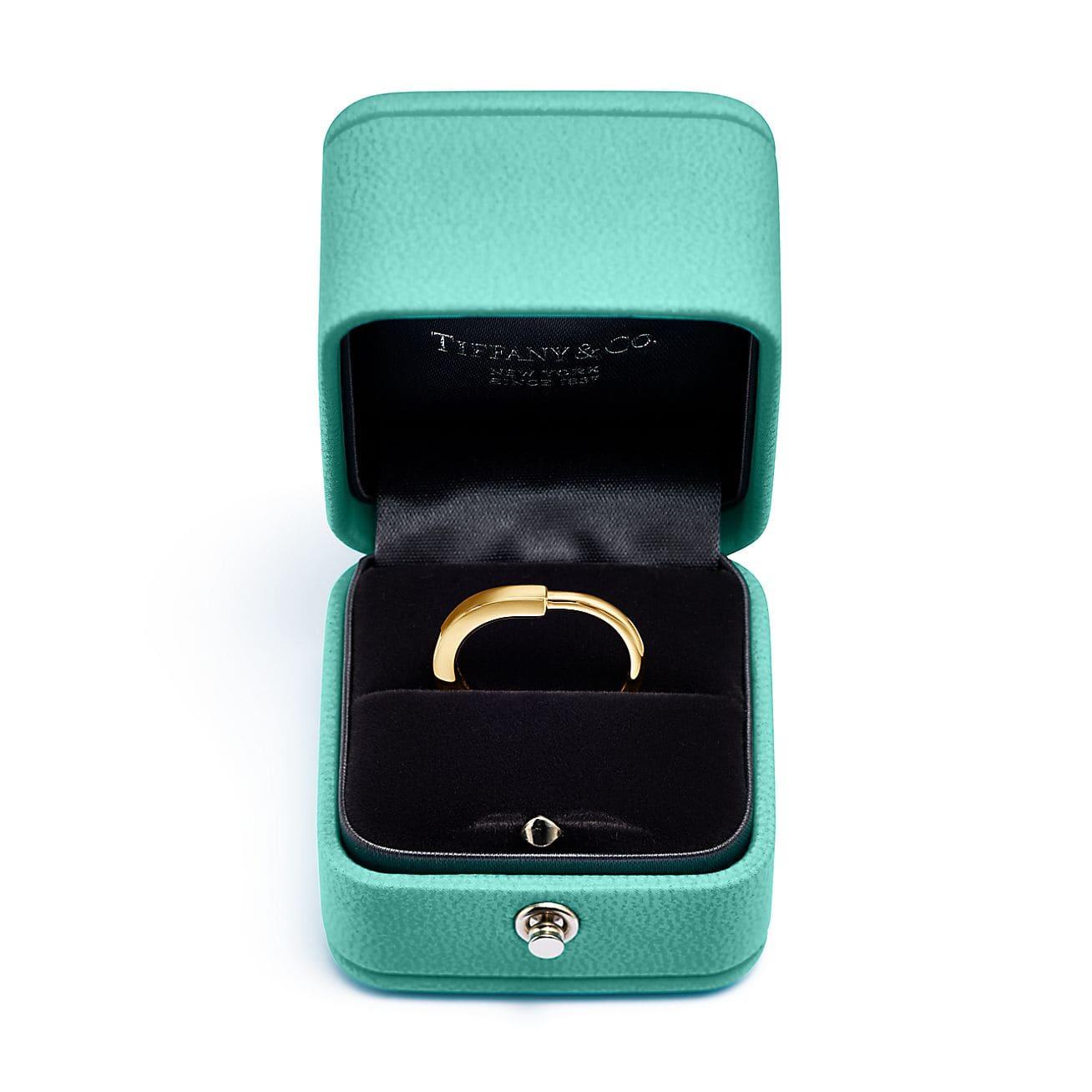 Lock Ring in Yellow Gold