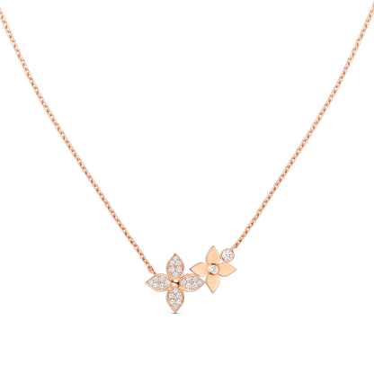 Star Blossom Necklace, Pink Gold And Diamonds