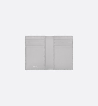 Vertical Bifold Card Holder Gray CD Diamond Canvas