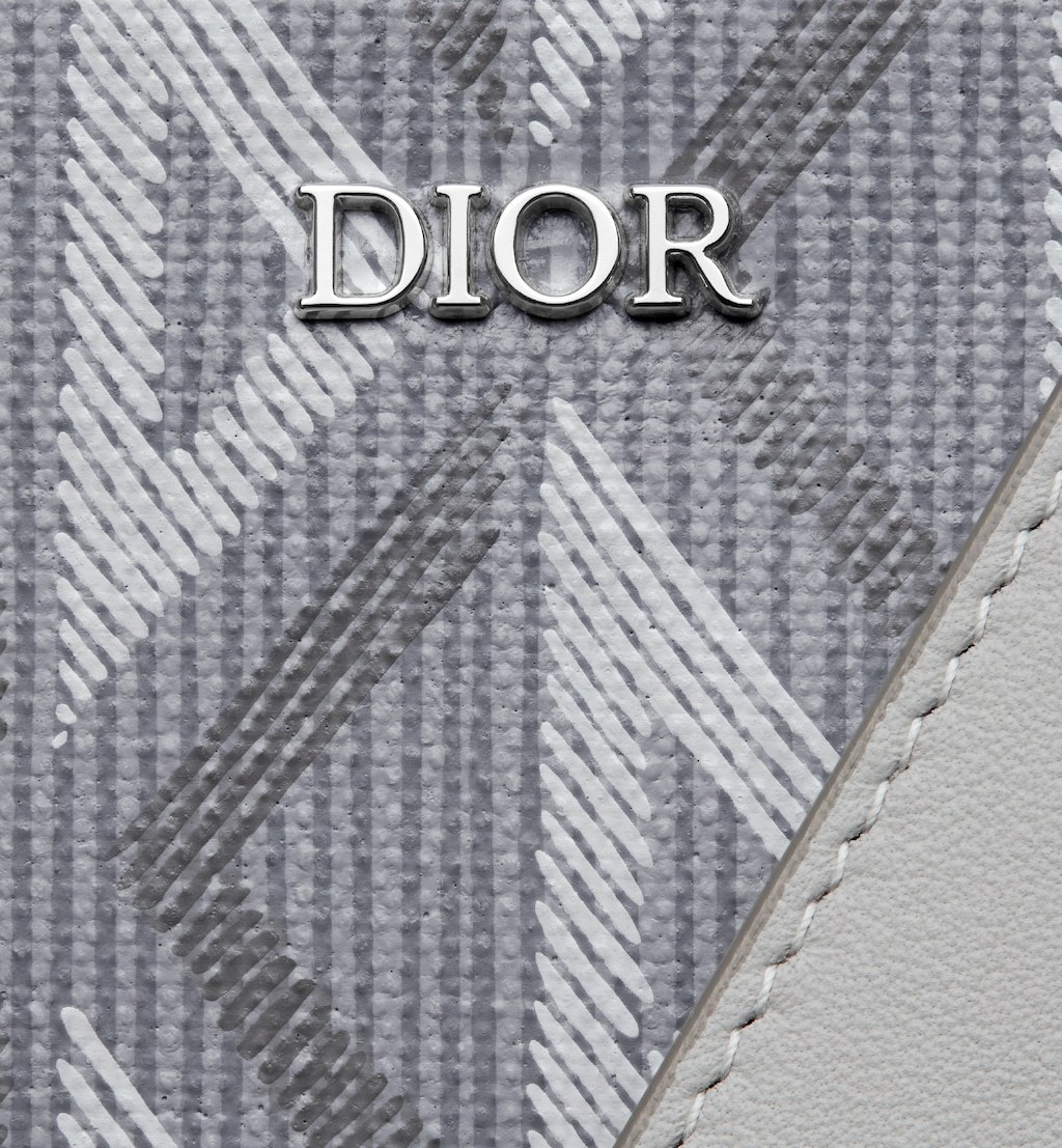 A5 Pouch Gray Diamond Canvas