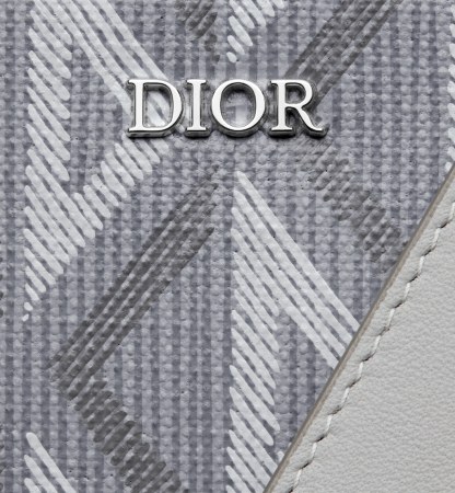 A5 Pouch Gray Diamond Canvas