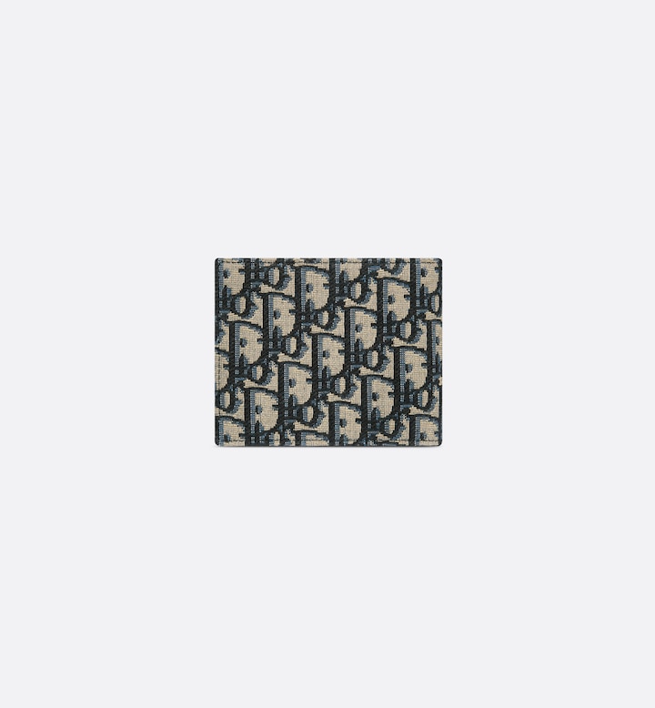 Wallet  Beige and Black Oblique Jacquard