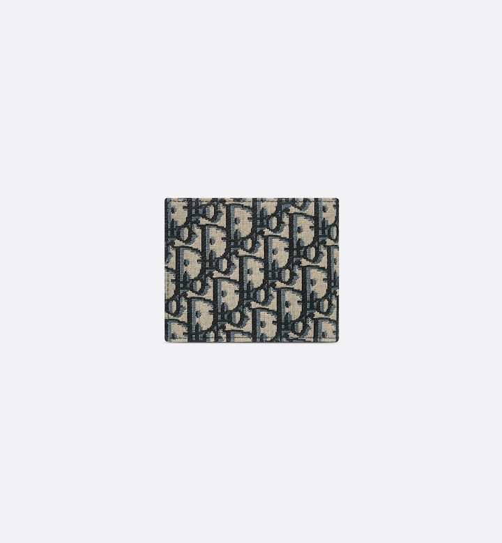 Wallet  Beige and Black Oblique Jacquard