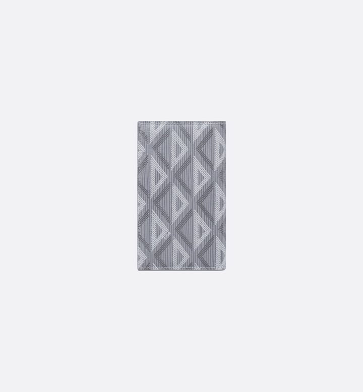 Long Bifold Card Holder Gray CD Diamond Canvas