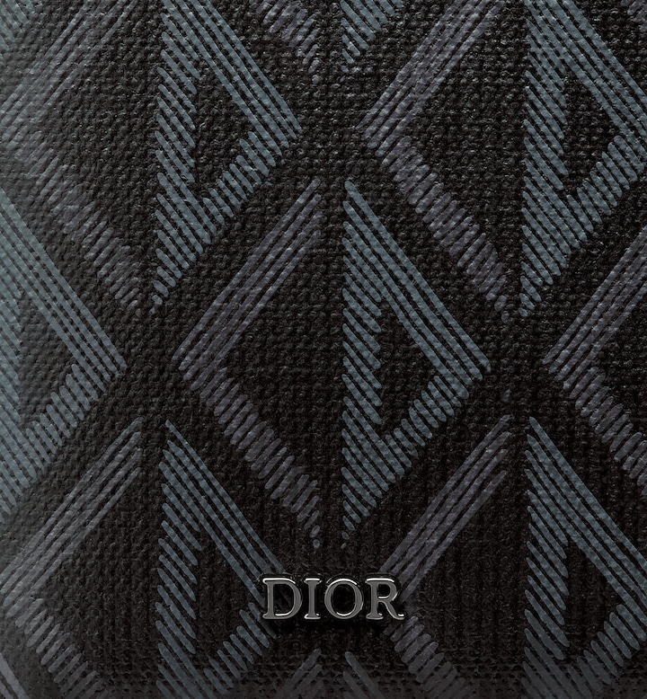 Compact Vertical Wallet  Black CD Diamond Canvas