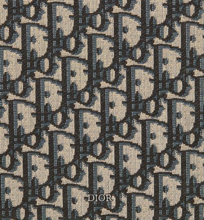 A5 Pouch Beige and Black Oblique Jacquard