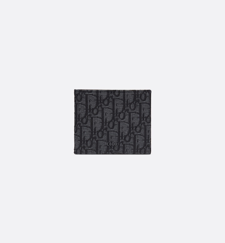 Wallet Black Oblique Jacquard