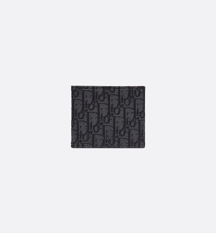 Wallet Black Oblique Jacquard