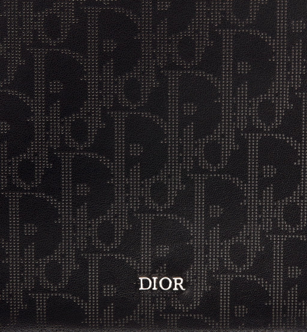 A5 Pouch Black Oblique Galaxy Leather