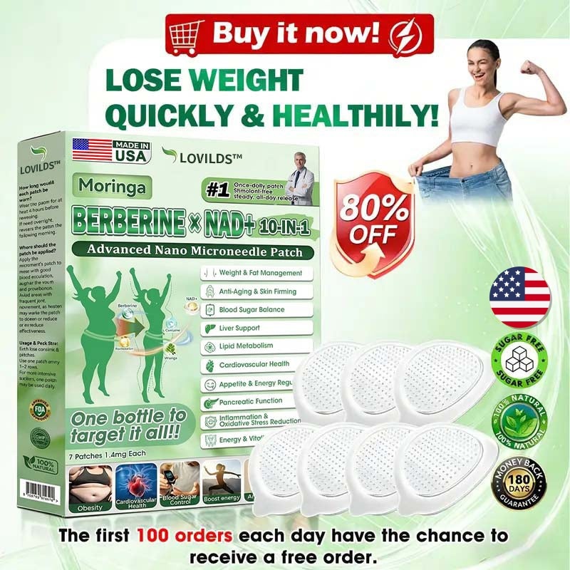 |𝐎𝐟𝐟𝐢𝐜𝐢𝐚𝐥 𝐔𝐒 𝐒𝐭𝐨𝐫𝐞 | 🧑‍⚕️🩺 LOVILDS™ Moringa · Berberine × NAD+ 𝟏𝟎-𝐢𝐧-𝟏 𝐀𝐝𝐯𝐚𝐧𝐜𝐞𝐝 𝐍𝐚𝐧𝐨 𝐌𝐢𝐜𝐫𝐨𝐧𝐞𝐞𝐝𝐥𝐞 𝐏𝐚𝐭𝐜𝐡 — 𝐎𝐧𝐜𝐞 𝐃𝐚𝐢𝐥𝐲, 𝐕𝐢𝐬𝐢𝐛𝐥𝐞 𝐑𝐞𝐬𝐮𝐥𝐭𝐬 𝐢𝐧 𝟕 𝐃𝐚𝐲𝐬