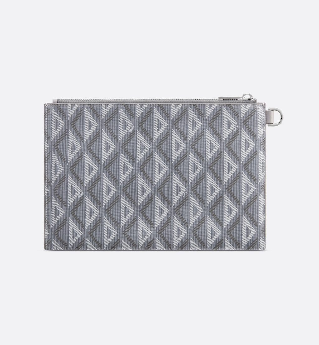 A5 Pouch Gray Diamond Canvas