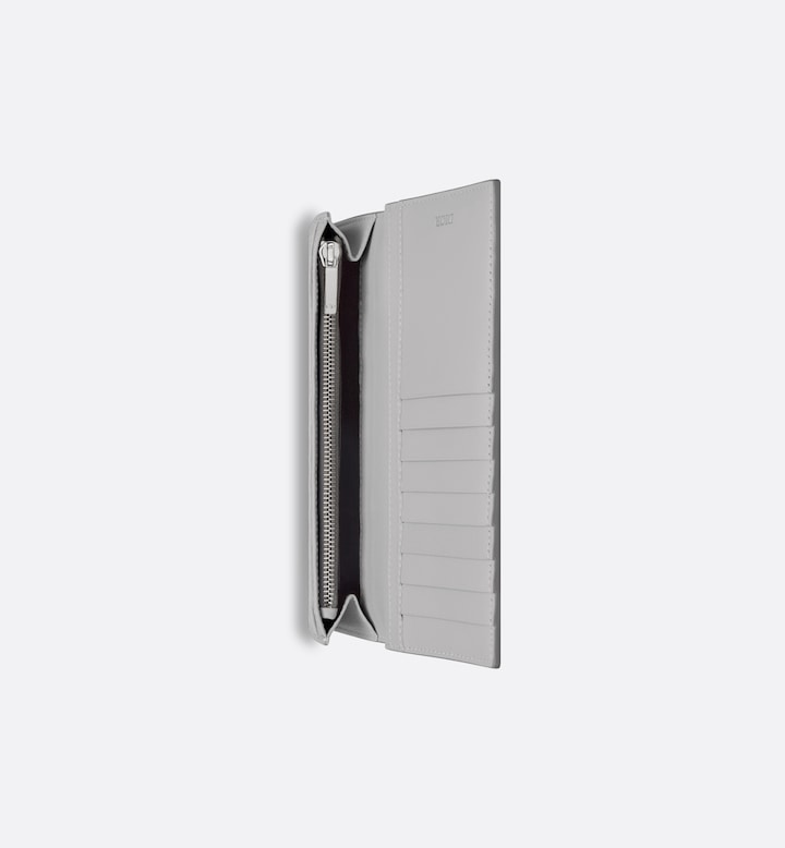 Vertical Bifold Wallet Gray CD Diamond Canvas