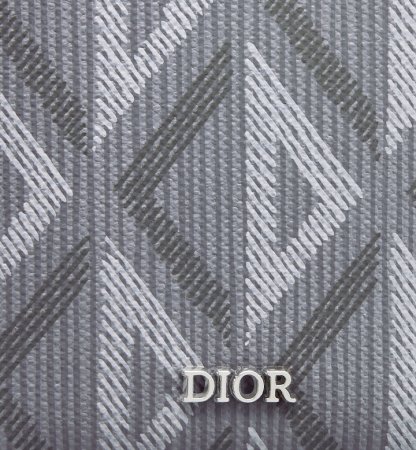 Vertical Bifold Wallet Gray CD Diamond Canvas