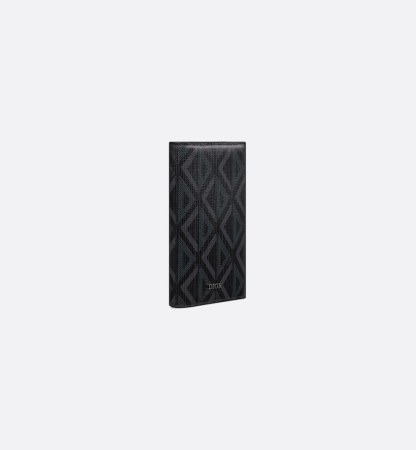 Long Bifold Card Holder  Black CD Diamond Canvas